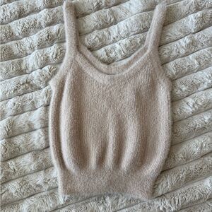 NWT Cozy Pale Pink Knit Tank Top